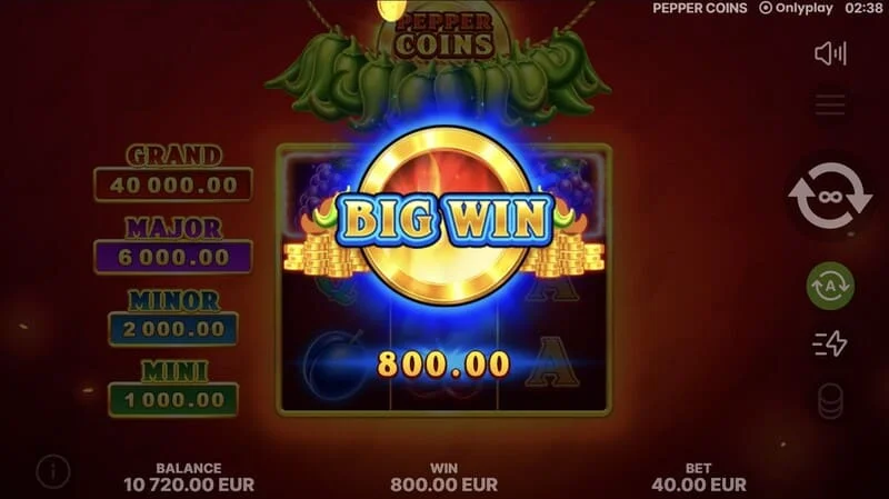 Pepper Coins – stor gevinst på et 3x3-gitter